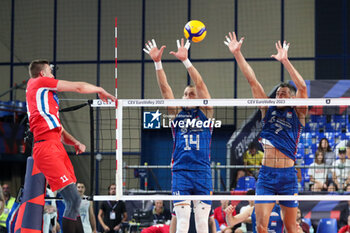 2023-09-10 - Czechia's Lukas Vasina in action - EIGHT FINAL - SERBIA VS CZECHIA - CEV EUROVOLLEY MEN - VOLLEYBALL