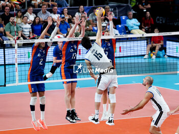 2023-09-12 - Italy's Daniele Lavia in action - QUARTER FINAL - ITALY VS THE NETHERLANDS - CEV EUROVOLLEY MEN - VOLLEYBALL