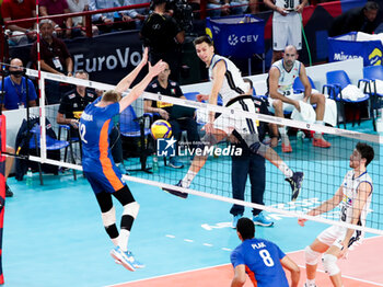2023-09-12 - Italy's Yuri Romano in action - QUARTER FINAL - ITALY VS THE NETHERLANDS - CEV EUROVOLLEY MEN - VOLLEYBALL