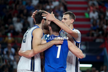 2023-09-12 - Italy's celebration - QUARTER FINAL - ITALY VS THE NETHERLANDS - CEV EUROVOLLEY MEN - VOLLEYBALL