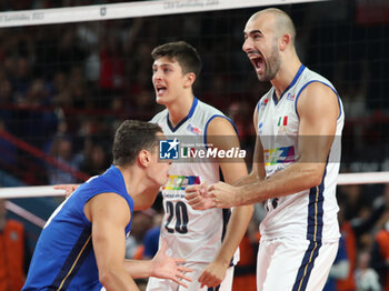 2023-09-12 - Italy's Gianluca Galassi joy - QUARTER FINAL - ITALY VS THE NETHERLANDS - CEV EUROVOLLEY MEN - VOLLEYBALL