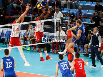 2023-09-12 - Serbia's Drazen Luburic in action - QUARTER FINAL - POLAND VS SERBIA - CEV EUROVOLLEY MEN - VOLLEYBALL