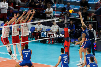 2023-09-12 - Serbia's Drazen Luburic in action - QUARTER FINAL - POLAND VS SERBIA - CEV EUROVOLLEY MEN - VOLLEYBALL