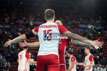 2023-09-12 - Poland's Jakub Kochanowski joy - QUARTER FINAL - POLAND VS SERBIA - CEV EUROVOLLEY MEN - VOLLEYBALL