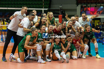 2023-08-17 - Happiness of Bulgaria players - CEV EUROVOLLEY 2023 - WOMEN - BOSNIA & HERZEGOVINA VS BULGARIA - INTERNATIONALS - VOLLEYBALL