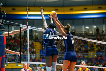 2023-08-22 - Myriam Sylla of Italy ND Anna Danesi of Italy during the CEV EuroVolley 2023 match between the national teams of Romania and Bulgaria, on 22 August 2023 at pala Giani Asti Turin Italy. Photo Nderim KACELI - CEV EUROVOLLEY 2023 - WOMEN - ITALY VS BOSNIA & HERZEGOVINA - INTERNATIONALS - VOLLEYBALL