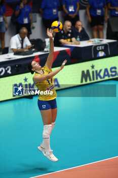 2023-08-22 - Dajana Boskovic of Bosnia and Herzegovina during the CEV EuroVolley 2023 match between the national teams of Romania and Bulgaria, on 22 August 2023 at pala Giani Asti Turin Italy. Photo Nderim KACELI - CEV EUROVOLLEY 2023 - WOMEN - ITALY VS BOSNIA & HERZEGOVINA - INTERNATIONALS - VOLLEYBALL