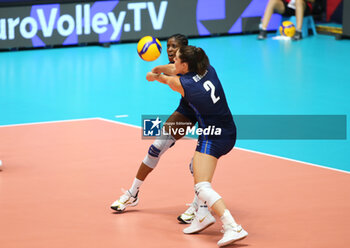 2023-08-22 - Alice Degradi of Italy and Myriam Sylla of Italy during the CEV EuroVolley 2023 match between the national teams of Romania and Bulgaria, on 22 August 2023 at pala Giani Asti Turin Italy. Photo Nderim KACELI - CEV EUROVOLLEY 2023 - WOMEN - ITALY VS BOSNIA & HERZEGOVINA - INTERNATIONALS - VOLLEYBALL