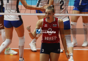 2023-08-23 - STRUNJAK Ema (Croatia) during the CEV EuroVolley 2023 match between the national teams of Italy and Croatia, on 23 August 2023 at pala Giani Asti Turin Italy. Photo Nderim KACELI - CEV EUROVOLLEY 2023 - WOMEN - ITALY VS CROATIA - INTERNATIONALS - VOLLEYBALL