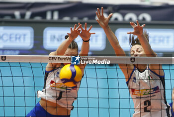 2023-08-23 - LUBIAN Marina (Italy) and DEGRADI Alice (Italy) during the CEV EuroVolley 2023 match between the national teams of Italy and Croatia, on 23 August 2023 at pala Giani Asti Turin Italy. Photo Nderim KACELI - CEV EUROVOLLEY 2023 - WOMEN - ITALY VS CROATIA - INTERNATIONALS - VOLLEYBALL