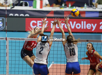 2023-08-23 - STRIZE Nina (Croatia) during the CEV EuroVolley 2023 match between the national teams of Italy and Croatia, on 23 August 2023 at pala Giani Asti Turin Italy. Photo Nderim KACELI - CEV EUROVOLLEY 2023 - WOMEN - ITALY VS CROATIA - INTERNATIONALS - VOLLEYBALL
