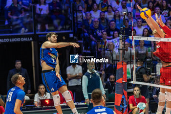 2023-08-28 - LAVIA Daniele (Italy) during the CEV EuroVolley 2023 men Final Round Pool A, match between Italy and Belgium at Unipol Arena Bologna, Italy, on August 28, 2023 - CEV EUROVOLLEY 2023 - MEN - BELGIUM VS ITALY - INTERNATIONALS - VOLLEYBALL