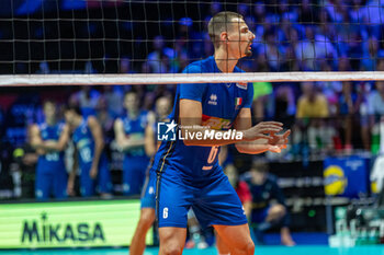 2023-08-28 - GIANNELLI Simone (Italy) during the CEV EuroVolley 2023 men Final Round Pool A, match between Italy and Belgium at Unipol Arena Bologna, Italy, on August 28, 2023 - CEV EUROVOLLEY 2023 - MEN - BELGIUM VS ITALY - INTERNATIONALS - VOLLEYBALL