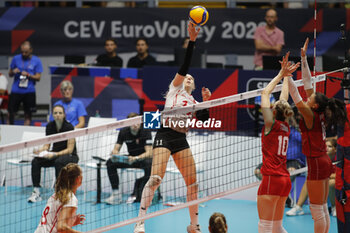 2023-08-23 - Laura Kunzler of Switzerland during the CEV EuroVolley 2023 match between the national teams of Switzerland and Bulgaria, on 23 August 2023 at pala Giani Asti Turin Italy. Photo Nderim KACELI - CEV EUROVOLLEY 2023 - WOMEN - SWITZERLAND VS BULGARIA - INTERNATIONALS - VOLLEYBALL