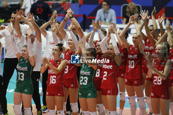 2023-08-23 - Team Bulgaria during the CEV EuroVolley 2023 match between the national teams of Switzerland and Bulgaria, on 23 August 2023 at pala Giani Asti Turin Italy. Photo Nderim KACELI - CEV EUROVOLLEY 2023 - WOMEN - SWITZERLAND VS BULGARIA - INTERNATIONALS - VOLLEYBALL