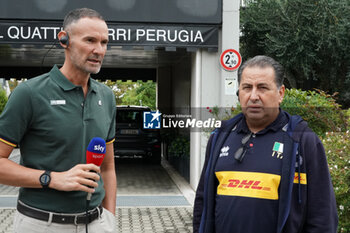 2023-08-30 - de giorgi ferdinando (head coach italy) gaicomi sintini (commentator sky sport) - PRESS MEETING WITH ITALY VOLLEYBALL TEAM - INTERNATIONALS - VOLLEYBALL