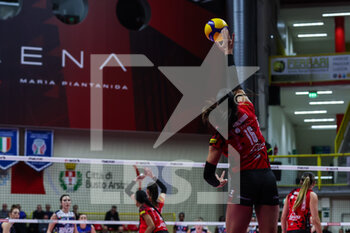 2023-01-07 - Katerina Zakchaiou #16 of UYBA Unet E-Work Busto Arsizio in action during Volley Serie A women 2022/23 volleyball match between UYBA Unet E-Work Busto Arsizio and Il Bisonte Firenze at E-Work Arena, Busto Arsizio, Italy on January 07, 2023 - E-WORK BUSTO ARSIZIO VS IL BISONTE FIRENZE - SERIE A1 WOMEN - VOLLEYBALL