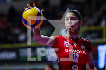 2023-01-07 - Valentina Colombo #12 of UYBA Unet E-Work Busto Arsizio in action during Volley Serie A women 2022/23 volleyball match between UYBA Unet E-Work Busto Arsizio and Il Bisonte Firenze at E-Work Arena, Busto Arsizio, Italy on January 07, 2023 - E-WORK BUSTO ARSIZIO VS IL BISONTE FIRENZE - SERIE A1 WOMEN - VOLLEYBALL