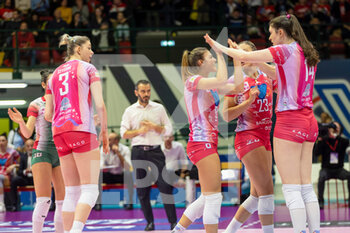 2023-01-15 - Happiness of Players of Vero Volley Milano during the 15th day of the Serie A1 Women between Vero Volley Milano vs Trasportipesanti Casalmaggiore - VERO VOLLEY MILANO VS TRASPORTIPESANTI CASALMAGGIORE - SERIE A1 WOMEN - VOLLEYBALL