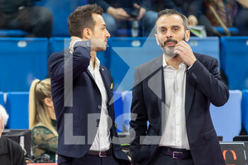 05/03/2023 - Marco Gaspari (Vero Volley Milano) and Daniele Santarelli (Imoco Volley Conegliano)	 - VERO VOLLEY MILANO VS PROSECCO DOC IMOCO CONEGLIANO - SERIE A1 FEMMINILE - VOLLEY