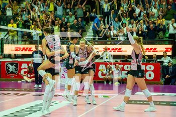 2023-05-06 - Exultation of players Imoco Conegliano after scoring a match point - PLAY OFF - FINAL -  PROSECCO DOC IMOCO CONEGLIANO VS VERO VOLLEY MILANO - SERIE A1 WOMEN - VOLLEYBALL