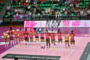 2023-10-14 - Lega Volley Femminile and Team Imoco Cuneo Block The War - CUNEO GRANDA VOLLEY VS PROSECCO DOC IMOCO CONEGLIANO - SERIE A1 WOMEN - VOLLEYBALL