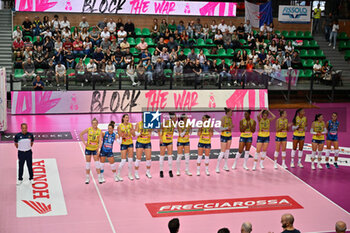 2023-10-14 - Lega Volley Femminile and Team Imoco Conegliano Block The War - CUNEO GRANDA VOLLEY VS PROSECCO DOC IMOCO CONEGLIANO - SERIE A1 WOMEN - VOLLEYBALL