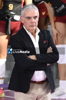 2023-10-22 - Giuseppe Cuccarinii of Roma Volley Club during the 3rd round of the Serie A1 Women's Volleyball Championship between Roma Volley Club and UYBA Busto Arsizio on 21 October 2023 at the Palazzetto dello Sport in Rome. - ROMA VOLLEY CLUB VS UYBA VOLLEY BUSTO ARSIZIO - SERIE A1 WOMEN - VOLLEYBALL