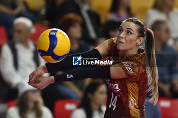 2023-10-22 - Giorgia Zannoni of UYBA Volley Busto Arsizio during the 3rd round of the Serie A1 Women's Volleyball Championship between Roma Volley Club and UYBA Busto Arsizio on 21 October 2023 at the Palazzetto dello Sport in Rome. - ROMA VOLLEY CLUB VS UYBA VOLLEY BUSTO ARSIZIO - SERIE A1 WOMEN - VOLLEYBALL