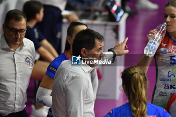 2023-11-04 - Michele Marchiaro coach Pinerolo during	Volley Serie A1 F match between Reale Mutua Fener Chieri '76 and Wash4green Pinerolo at Palafenera, Chieri (TO) - REALE MUTUA FENERA CHIERI 76 VS WASH4GREEN PINEROLO - SERIE A1 WOMEN - VOLLEYBALL
