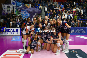 2023-11-18 - Chieri '76 celebrates the match win Volley Serie A1 F match between Reale Mutua Fenera Chieri '76 and Itas Trentino Volley at PalaFenera, Chieri - REALE MUTUA FENERA CHIERI 76 VS ITAS TRENTINO - SERIE A1 WOMEN - VOLLEYBALL