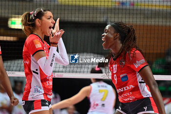 2023-11-19 - Signorile Noemi (Cuneo)

 and Anna
Adelusi (Cuneo) celebrates after scoring a point - CUNEO GRANDA VOLLEY VS SAVINO DEL BENE SCANDICCI - SERIE A1 WOMEN - VOLLEYBALL