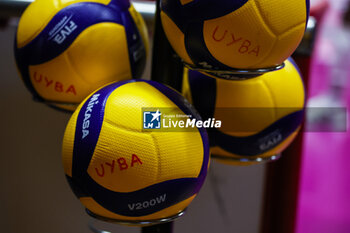 2023-11-26 - Official Matchball Mikasa seen during Volley Serie A women 2023/24 match between UYBA E-Work Volley Busto Arsizio and Cuneo Granda Volley at E-Work Arena, Busto Arsizio, Italy on November 26, 2023 - UYBA VOLLEY BUSTO ARSIZIO VS CUNEO GRANDA VOLLEY - SERIE A1 WOMEN - VOLLEYBALL