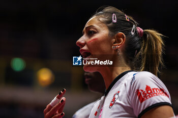 2023-11-26 - Noemi Signorile #13 of Cuneo Granda Volley looks on during Volley Serie A women 2023/24 match between UYBA E-Work Volley Busto Arsizio and Cuneo Granda Volley at E-Work Arena, Busto Arsizio, Italy on November 26, 2023 - UYBA VOLLEY BUSTO ARSIZIO VS CUNEO GRANDA VOLLEY - SERIE A1 WOMEN - VOLLEYBALL