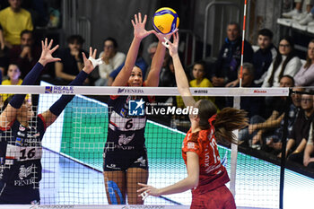 2023-12-03 - Dominika Giuliani of UYBA in action during Serie A1 Femminile match between Reale Mutua Fenera Chieri '76 and UYBA Volley Busto Arsizio at Palafenera, Chieri (TO) - REALE MUTUA FENERA CHIERI 76 VS UYBA VOLLEY BUSTO ARSIZIO - SERIE A1 WOMEN - VOLLEYBALL