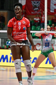 2023-12-26 - Anna
Adelusi (Cuneo) celebrates after scoring a point - CUNEO GRANDA VOLLEY VS WASH4GREEN PINEROLO - SERIE A1 WOMEN - VOLLEYBALL