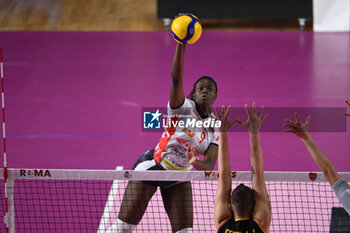 2023-12-03 - Anna Adelusi of Honda Olivero S. Bernardo Cuneo during the 10th round of the Serie A1 Women's Volleyball Championship between Roma Volley Club and Honda Olivero S. Bernardo Cuneo on 3 December 2023 at the Palazzetto dello Sport in Rome. - ROMA VOLLEY CLUB VS CUNEO GRANDA VOLLEY - SERIE A1 WOMEN - VOLLEYBALL