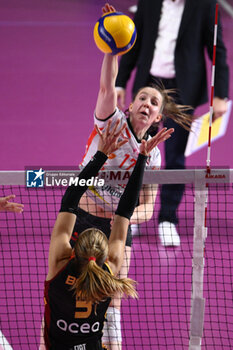 2023-12-03 - Anna Haak of Honda Olivero S. Bernardo Cuneo during the 10th round of the Serie A1 Women's Volleyball Championship between Roma Volley Club and Honda Olivero S. Bernardo Cuneo on 3 December 2023 at the Palazzetto dello Sport in Rome. - ROMA VOLLEY CLUB VS CUNEO GRANDA VOLLEY - SERIE A1 WOMEN - VOLLEYBALL