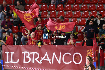 2023-12-03 - Supporters of Roma Volley Clubduring the 10th round of the Serie A1 Women's Volleyball Championship between Roma Volley Club and Honda Olivero S. Bernardo Cuneo on 3 December 2023 at the Palazzetto dello Sport in Rome. - ROMA VOLLEY CLUB VS CUNEO GRANDA VOLLEY - SERIE A1 WOMEN - VOLLEYBALL