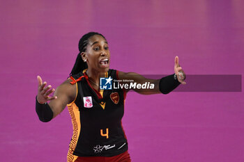 2023-12-03 - Jessica Rivero Marin of Roma Volley Club during the 10th round of the Serie A1 Women's Volleyball Championship between Roma Volley Club and Honda Olivero S. Bernardo Cuneo on 3 December 2023 at the Palazzetto dello Sport in Rome. - ROMA VOLLEY CLUB VS CUNEO GRANDA VOLLEY - SERIE A1 WOMEN - VOLLEYBALL