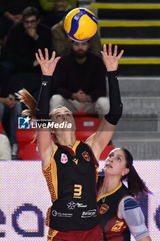 2023-12-03 - Marta Bechis of Roma Volley Club during the 10th round of the Serie A1 Women's Volleyball Championship between Roma Volley Club and Honda Olivero S. Bernardo Cuneo on 3 December 2023 at the Palazzetto dello Sport in Rome. - ROMA VOLLEY CLUB VS CUNEO GRANDA VOLLEY - SERIE A1 WOMEN - VOLLEYBALL