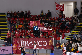 2023-12-03 - Supporters of Roma Volley Club during the 10th round of the Serie A1 Women's Volleyball Championship between Roma Volley Club and Honda Olivero S. Bernardo Cuneo on 3 December 2023 at the Palazzetto dello Sport in Rome. - ROMA VOLLEY CLUB VS CUNEO GRANDA VOLLEY - SERIE A1 WOMEN - VOLLEYBALL