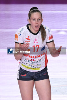 2023-12-03 - Anna Haak of Honda Olivero S. Bernardo Cuneo during the 10th round of the Serie A1 Women's Volleyball Championship between Roma Volley Club and Honda Olivero S. Bernardo Cuneo on 3 December 2023 at the Palazzetto dello Sport in Rome. - ROMA VOLLEY CLUB VS CUNEO GRANDA VOLLEY - SERIE A1 WOMEN - VOLLEYBALL
