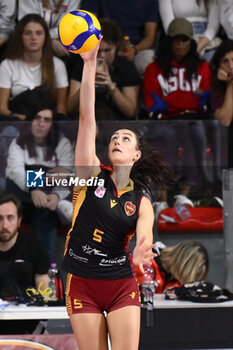 2023-12-03 - Michela Ciarrocchi of Roma Volley Club during the 10th round of the Serie A1 Women's Volleyball Championship between Roma Volley Club and Honda Olivero S. Bernardo Cuneo on 3 December 2023 at the Palazzetto dello Sport in Rome. - ROMA VOLLEY CLUB VS CUNEO GRANDA VOLLEY - SERIE A1 WOMEN - VOLLEYBALL