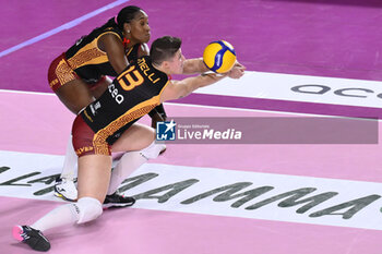 2023-12-03 - Giulia Melli of Roma Volley Club during the 10th round of the Serie A1 Women's Volleyball Championship between Roma Volley Club and Honda Olivero S. Bernardo Cuneo on 3 December 2023 at the Palazzetto dello Sport in Rome. - ROMA VOLLEY CLUB VS CUNEO GRANDA VOLLEY - SERIE A1 WOMEN - VOLLEYBALL
