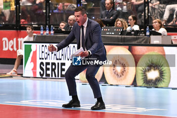 2023-10-31 - GianLorenzo Blengini, head coach of Cucine Lube Civitanova team. - SEMIFINAL - GAS SALES BLUENERGY PIACENZA VS CUCINE LUBE CIVITANOVA - SUPERCOPPA - VOLLEYBALL