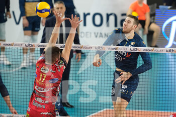 2023-01-08 - Attack by Lorenzo Cortesia - WithU Verona - WITHU VERONA VS SIR SAFETY SUSA PERUGIA - SUPERLEAGUE SERIE A - VOLLEYBALL