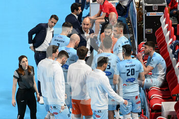 2023-02-05 - Time out of the Top Volley Cisterna team - CUCINE LUBE CIVITANOVA VS TOP VOLLEY CISTERNA - SUPERLEAGUE SERIE A - VOLLEYBALL