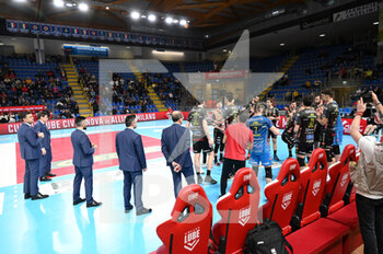2023-03-04 - Cucine Lube Civitanova players take to the volleyball court - CUCINE LUBE CIVITANOVA VS ALLIANZ MILANO - SUPERLEAGUE SERIE A - VOLLEYBALL