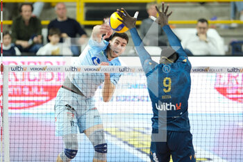 2023-03-11 - Attack by Petar Dirlic - Top Volley Cisterna - WITHU VERONA VS TOP VOLLEY CISTERNA - SUPERLEAGUE SERIE A - VOLLEYBALL
